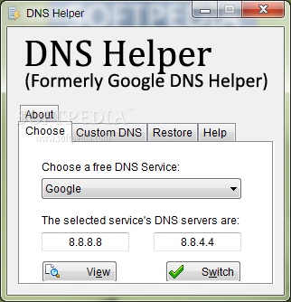 DNS Helper (formerly Google DNS Helper)