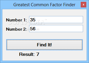 Greatest Common Factor Finder