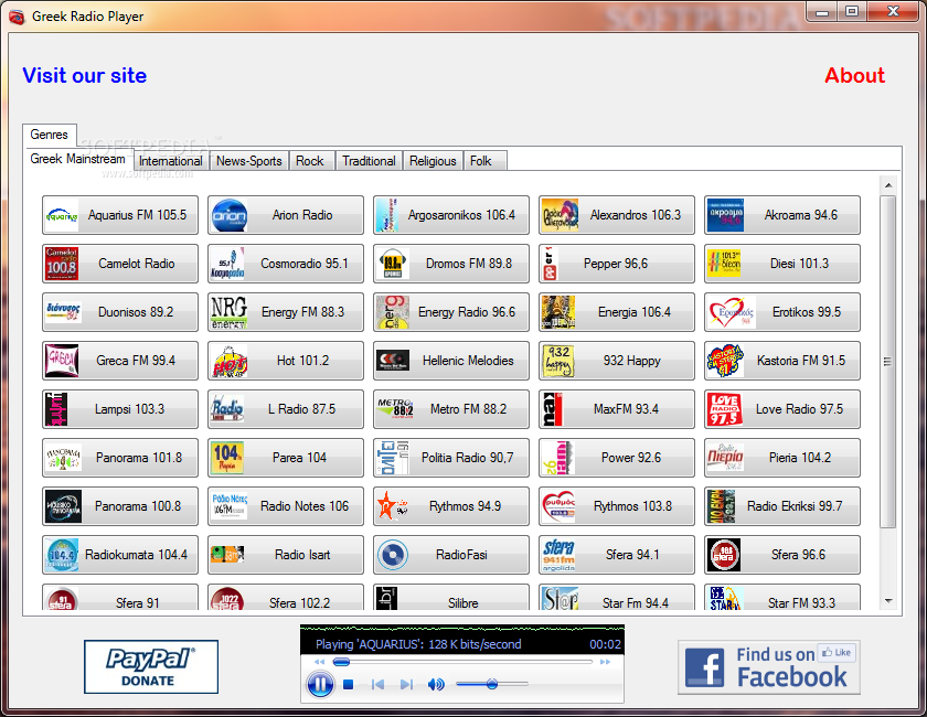 Greek Radio Player
