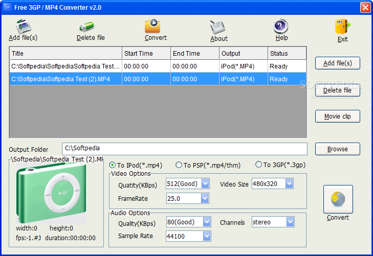 Free 3GP / MP4 Converter (formerly Green Video Converter)