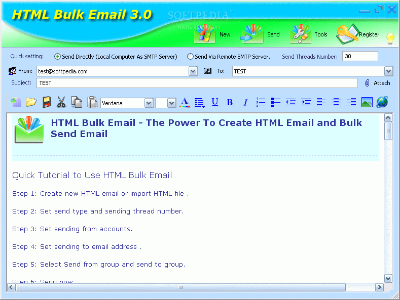 HTML Bulk Email