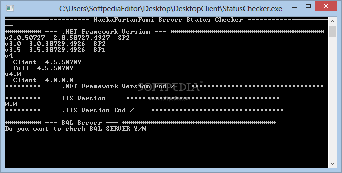 HackaFortanFoni Sever Status Checker