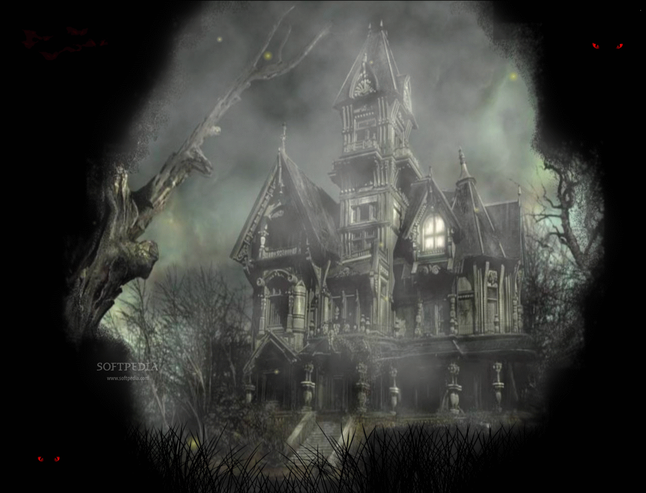 Halloween Mansion Animated Wallpaper