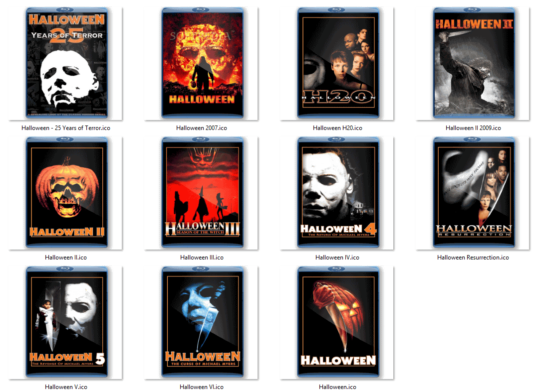 Halloween Movie Folder Icons