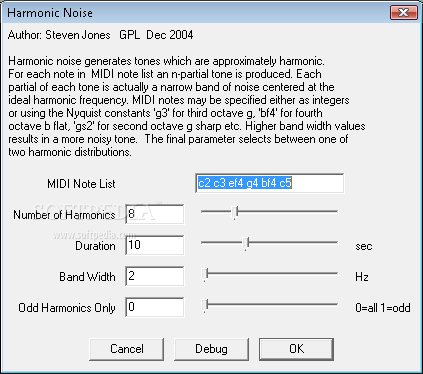 Harmonic Noise