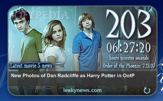 Harry Potter and the Order of the Phoenix Countdown and News Reader