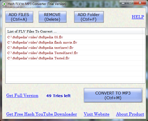 Hash FLV to MP3 Converter