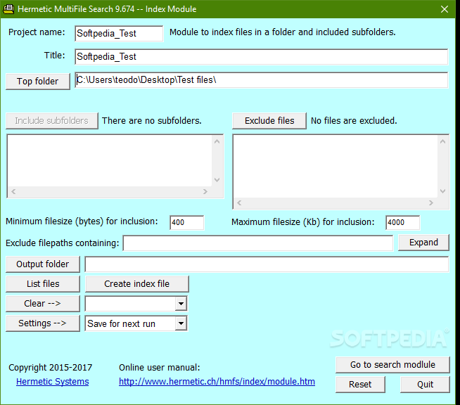 Hermetic MultiFile Search