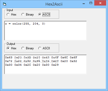 Hex2ASCII