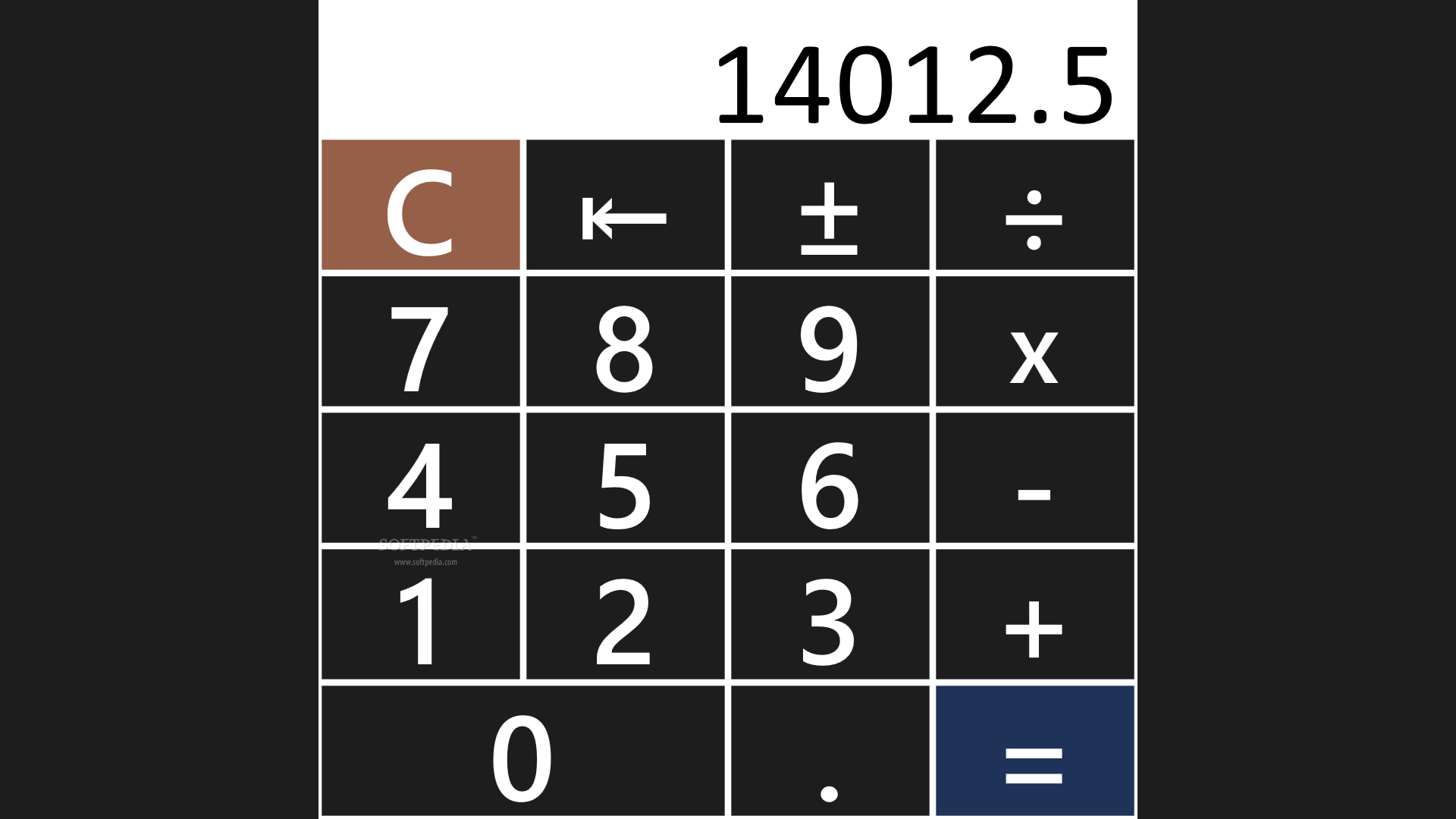 High Contrast Calculator