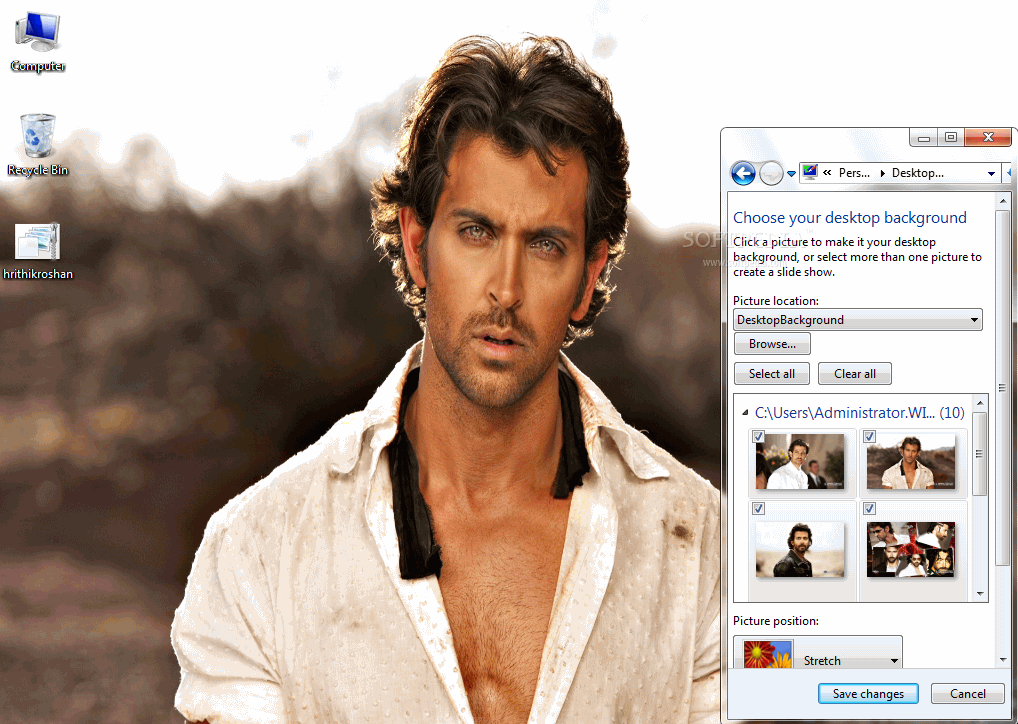 Hrithik Roshan Windows 7 Theme