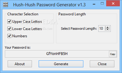 Hush-Hush Password Generator