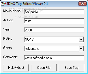 IDivX Tag Editor