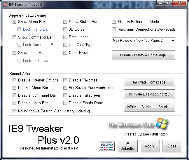 IE9 Tweaker Plus