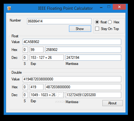 IEEE Floating Point Calculator