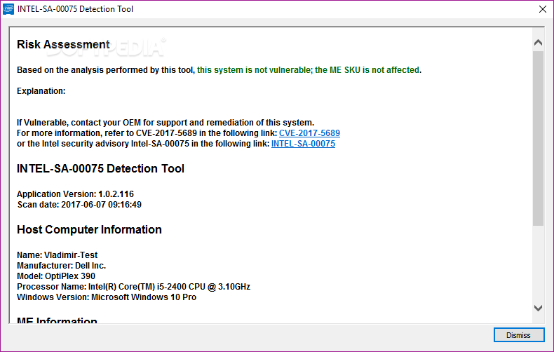 INTEL-SA-00075 Detection and Migration Tool