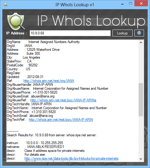 IP WhoIs Lookup