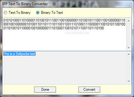 IPP Text To Binary Converter