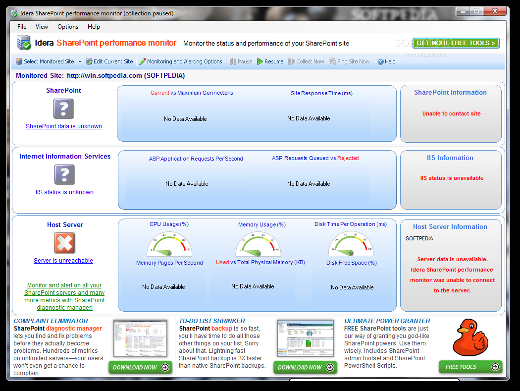 Idera SharePoint performance monitor