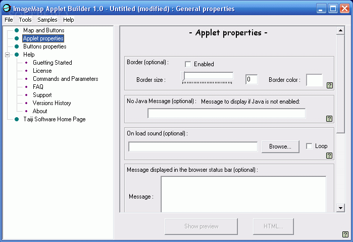 ImageMap Applet Builder