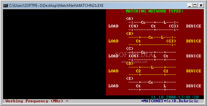 Impedance Matching Networks Program