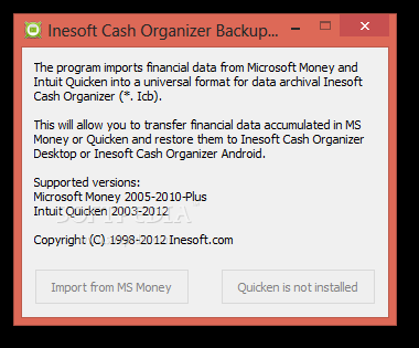 Inesoft Cash Organizer Backup