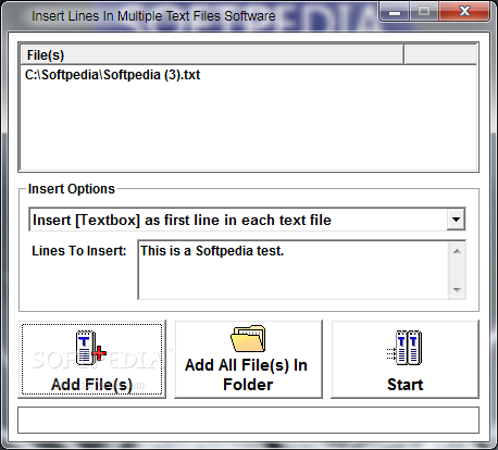 Insert Lines In Multiple Text Files Software