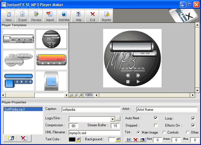 InstantFX SE MP3 Player Maker