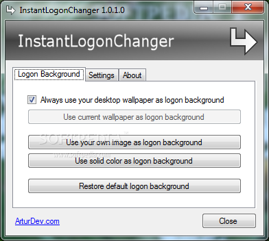InstantLogonChanger