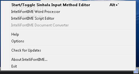 IntelliFontIME Sinhala Input Method Editor