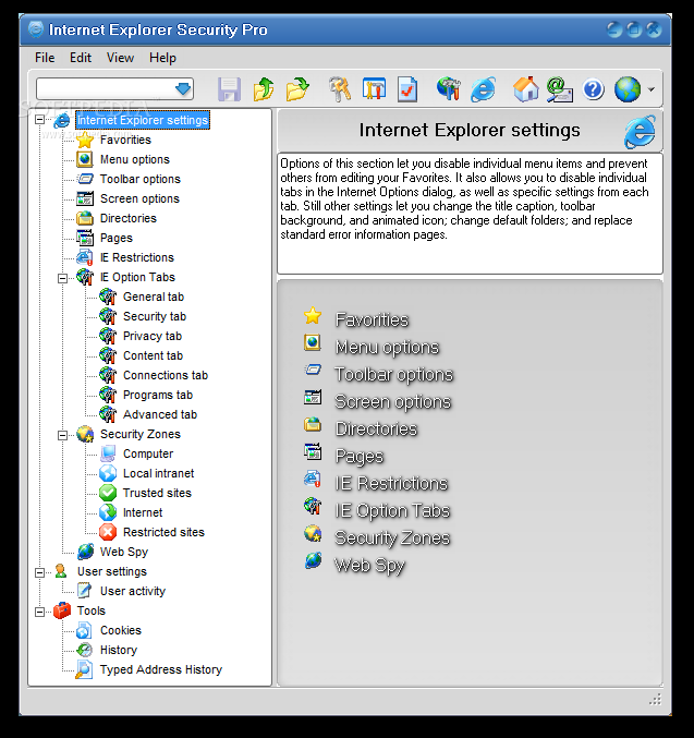 Internet Explorer Security Pro (formerly Internet Security Tweak Pro)