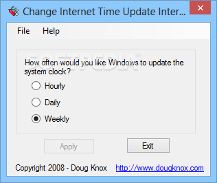 Change Internet Time Update Interval