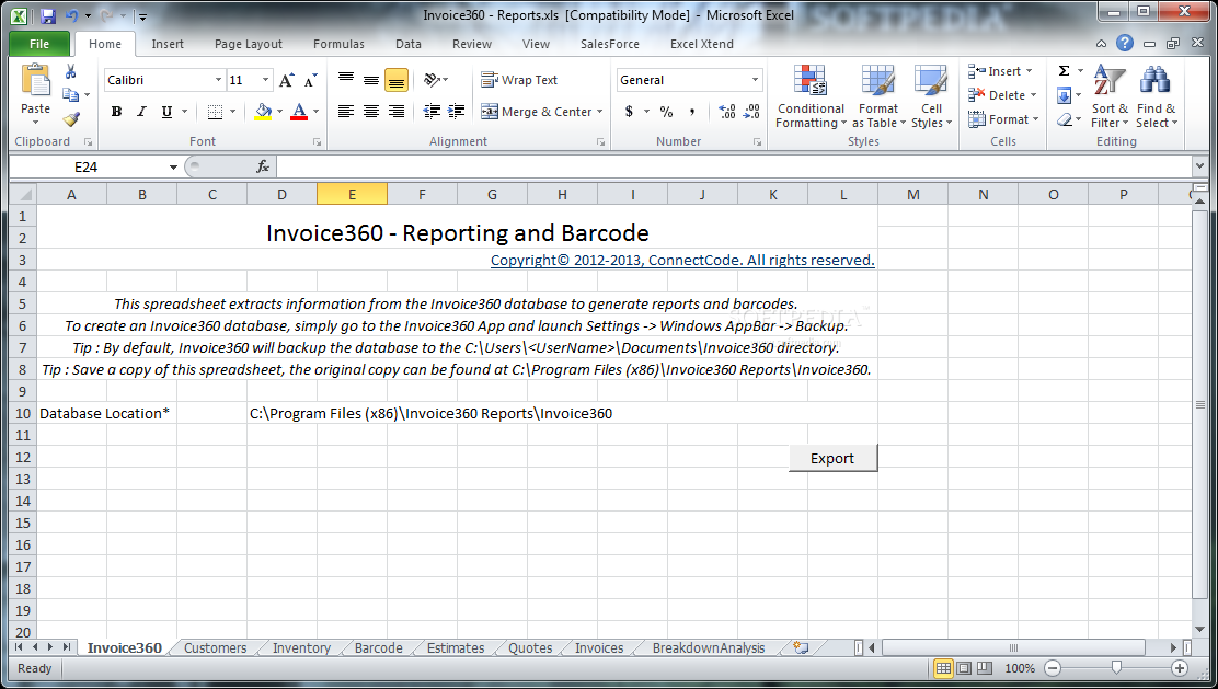 Invoice360 - Reporting and Barcode