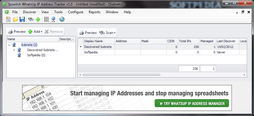 Ipswitch WhatsUp IP Address Tracker
