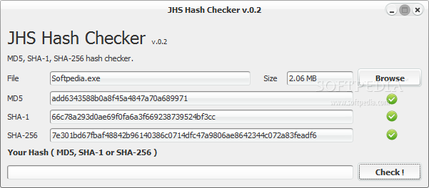 JHS Hash Checker