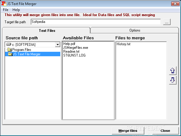 JS Text File Merger