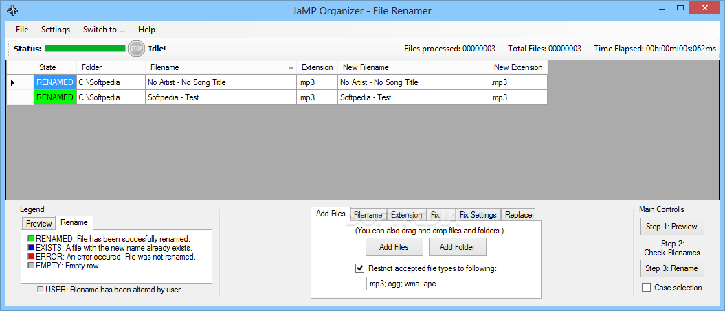 JaMP Organizer