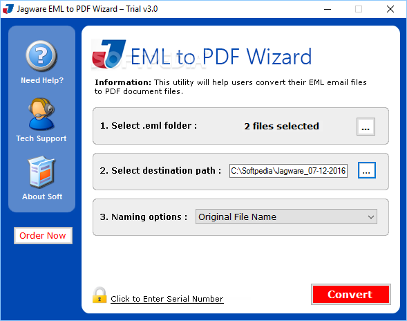 Jagware EML to PDF Wizard