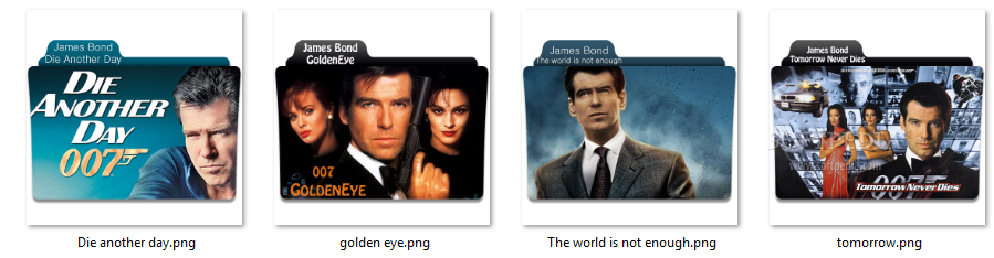 James Bond Pierce Brosnan Movies folder icon pack
