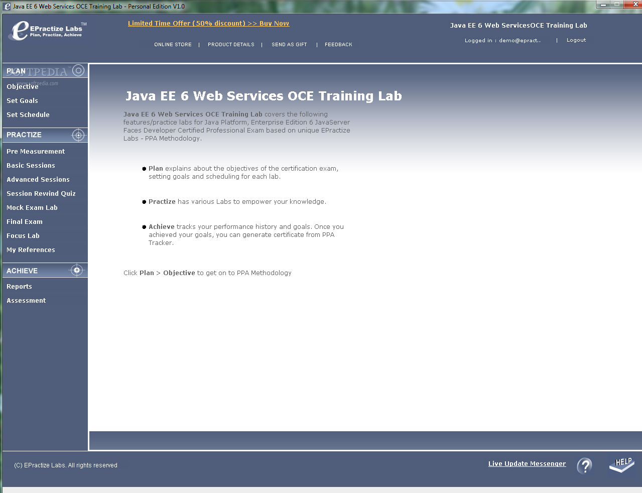 Java EE 6 Web Services OCE Training Lab Personal Edition