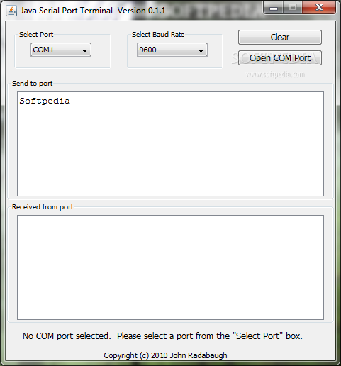 Java Serial Port Terminal