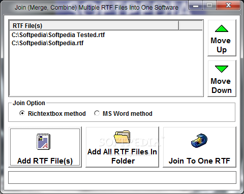 Join (Merge, Combine) Multiple RTF Files Into One Software
