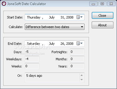 JoneSoft Date Calculator