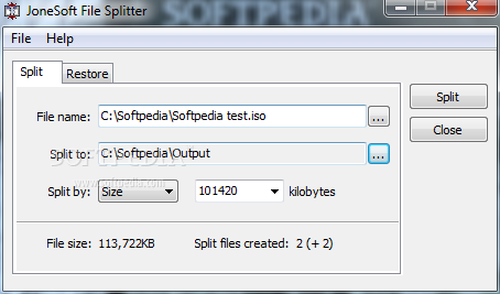 JoneSoft File Splitter