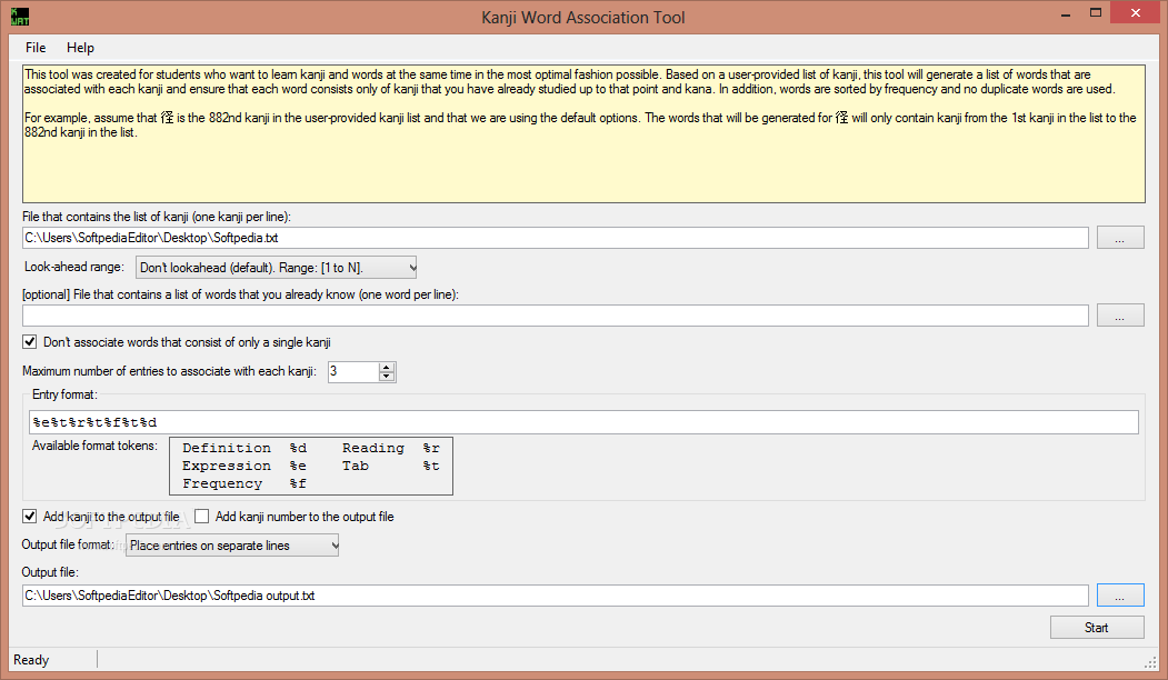 Kanji Word Association Tool