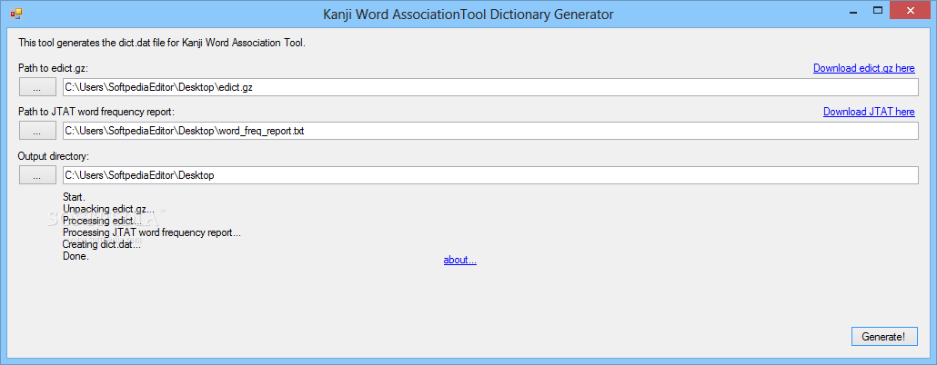 Kanji Word AssociationTool Dictionary Generator
