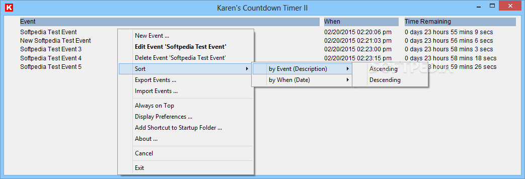 Karen's Countdown Timer II