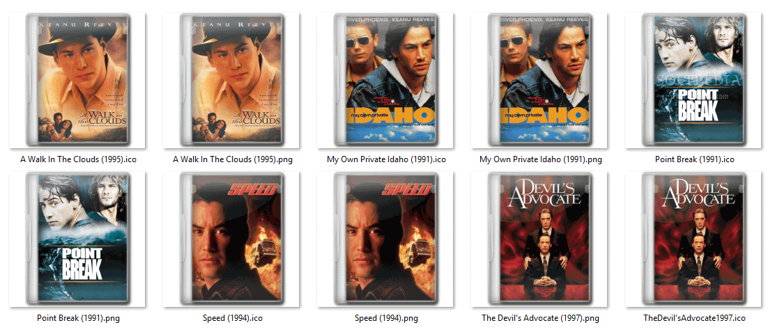 Keanu Reeves Movies Icon Pack 2