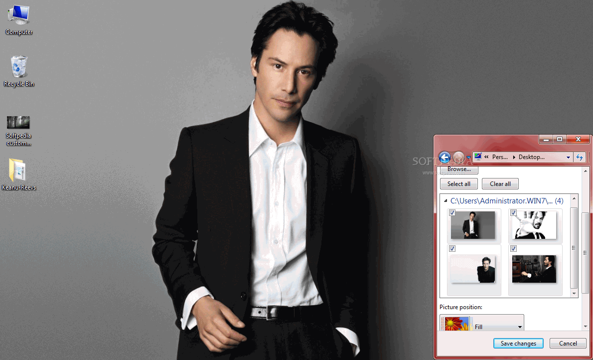 Keanu Reeves Windows 7 Theme