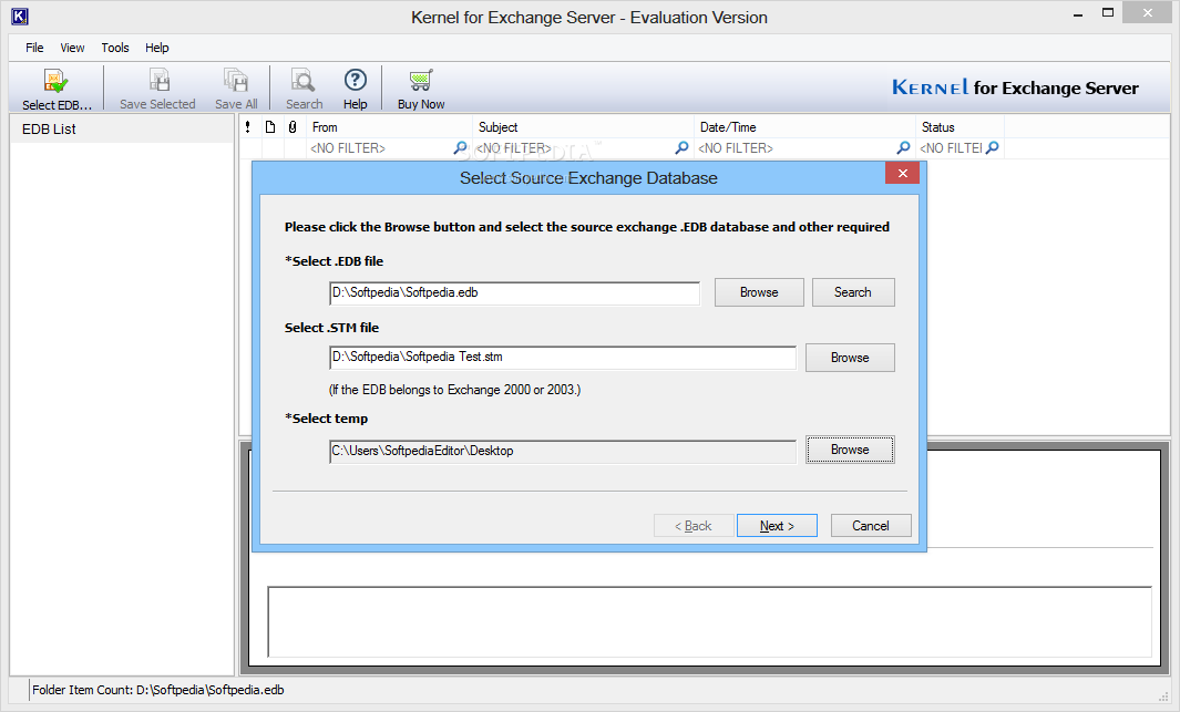 Kernel Recovery for Exchange Server